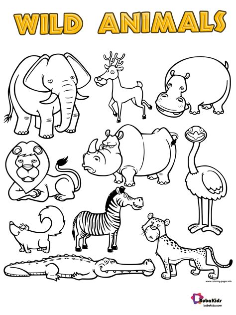 coloring pages of animals pdf